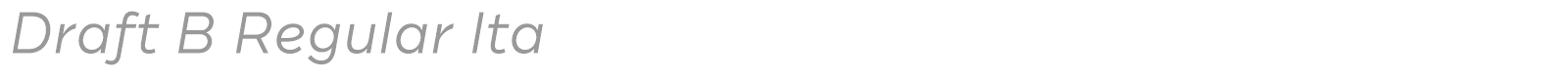Draft B Italic font preview